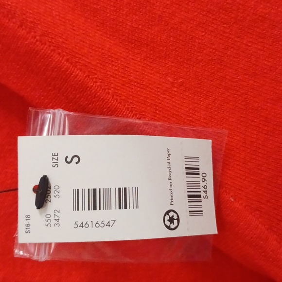 The Limited Cardigan Sweater Button Down Open Knit Short Sleeve Orange Size SML - Picture 2 of 3